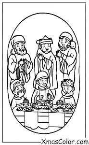 Navidad / Los Tres Reyes Magos: Los tres reyes en una fiesta