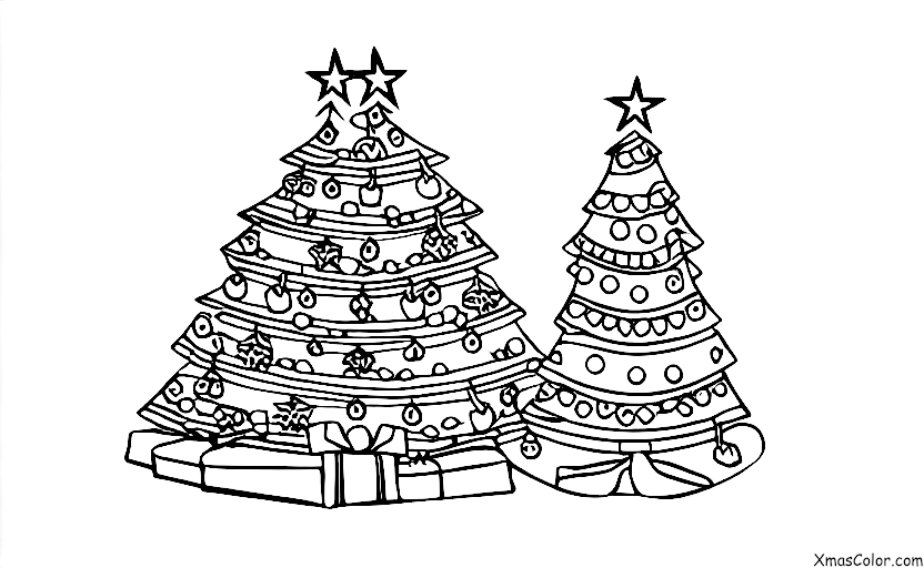 Navidad / Luces de Navidad: Un árbol de Navidad con luces