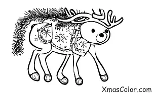 Navidad / Luces de Navidad: Un reno iluminado