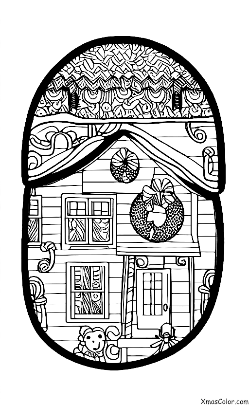 Navidad / Luces de Navidad: Una casa con luces de Navidad