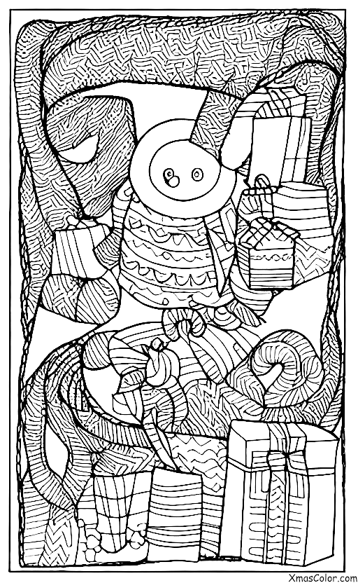 Navidad / Mantas: Un edredón de Navidad como una colgadura de pared