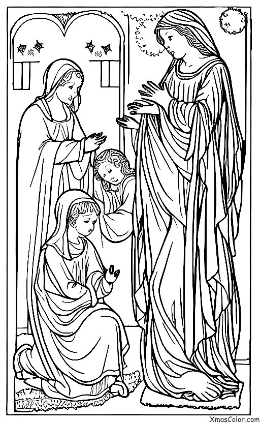 Navidad / María: El ángel Gabriel visitando a María