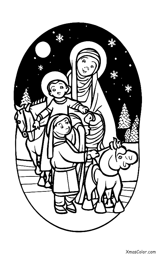 Navidad / María: María y José camino a Belén