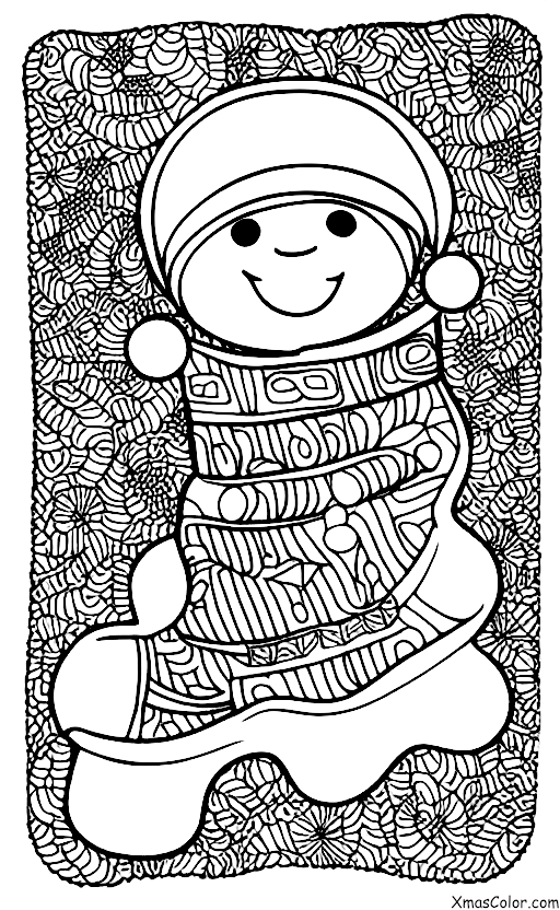 Navidad / Medias de Navidad llenas: Decorar un calcetín