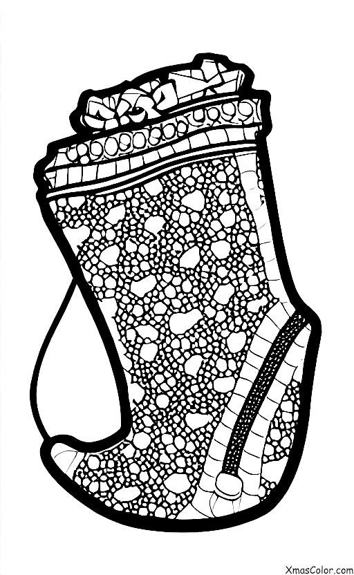 Navidad / Medias de Navidad llenas: Un calcetín pequeño lleno de unos pocos elementos elegidos con cuidado