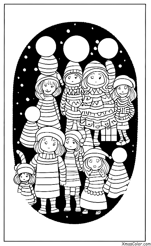 Navidad / Moda de Navidad: Un grupo de amigos tomando una selfie en sus ropas de Navidad
