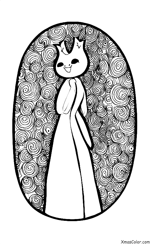 Navidad / Moda de Navidad: Una mujer con un vestido largo y rojo con una capa de piel blanca