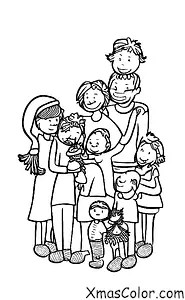 Navidad / Muérdago: Una familia que está debajo del muérdago