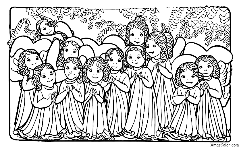 Navidad / Música de Navidad: Un coro de ángeles cantando