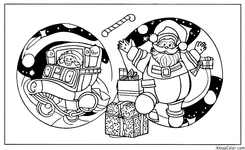 Navidad / Navidad de ciencia ficción: Santa en su nave espacial