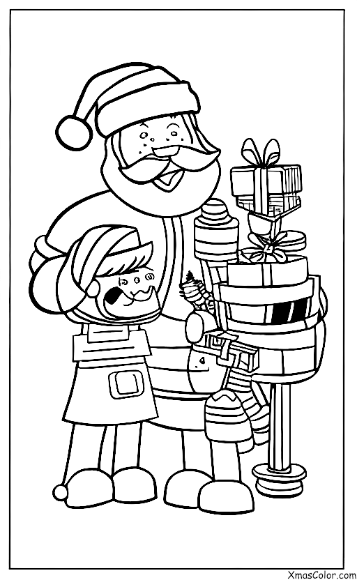 Navidad / Navidad de ciencia ficción: Santa y sus elfos robóticos