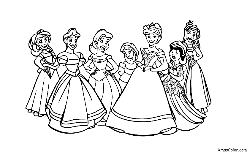 Navidad / Navidad de Disney: Las princesas Disney decorando el árbol de Navidad