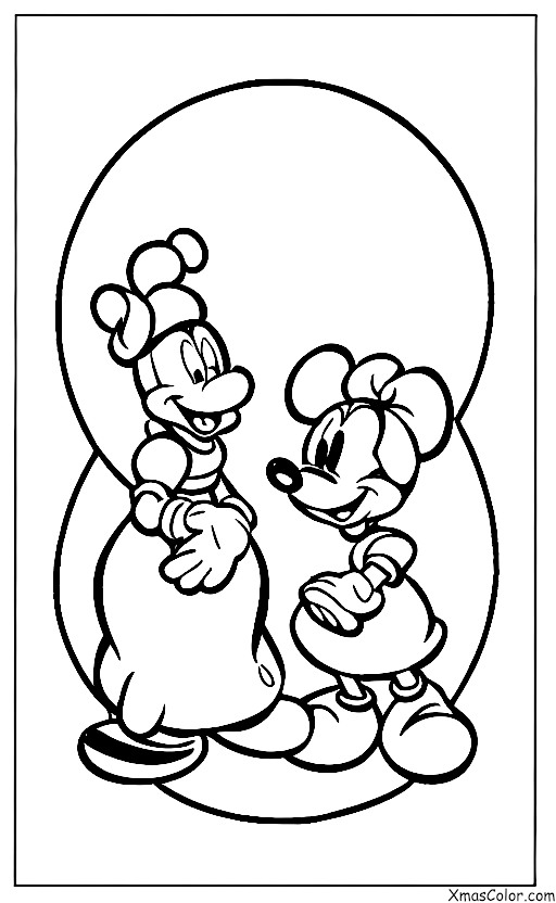 Navidad / Navidad de Disney: Mickey Mouse y Minnie Mouse decorando su árbol de Navidad