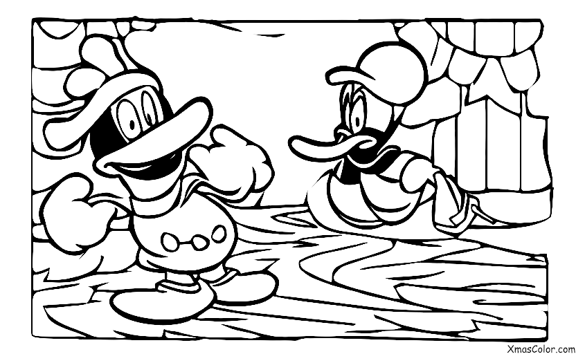 Navidad / Navidad de Disney: patinaje sobre hielo de Donald Duck