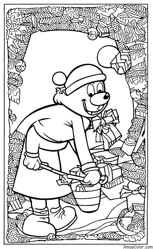 Navidad / Navidad de Disney: Pluto cavando en la nieve