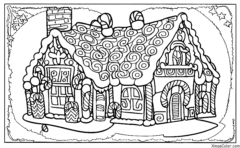 Navidad / Navidad de Disney: Todos los personajes de Disney construyen una gran casa de jengibre