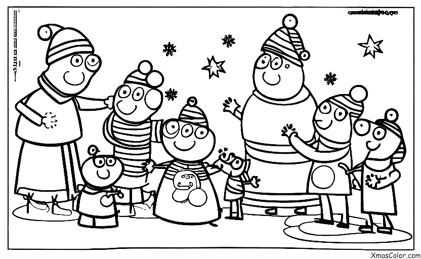 Navidad / Navidad de Peppa Pig: Peppa Pig y su familia decorando el árbol de Navidad