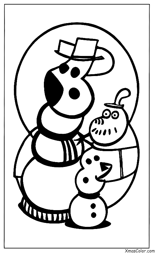 Navidad / Navidad de Peppa Pig: Peppa y sus amigos haciendo un muñeco de nieve