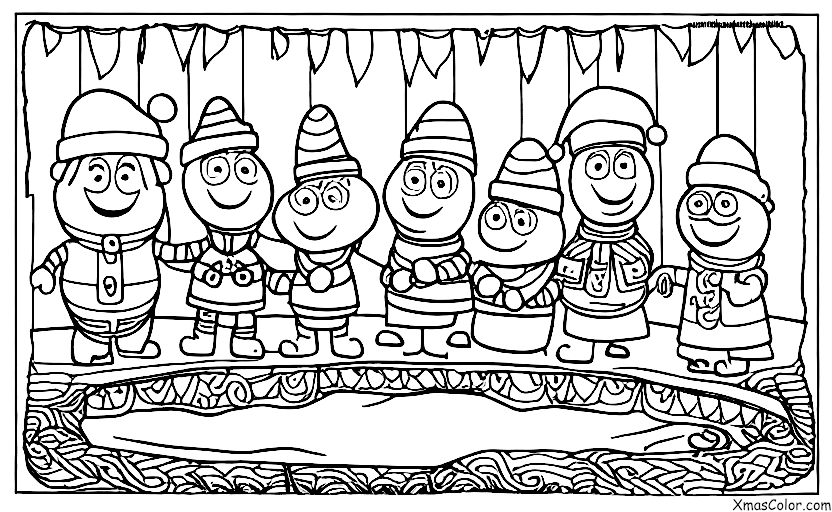 Navidad / Navidad de Peppa Pig: Peppa y sus amigos patinando en el estanque congelado