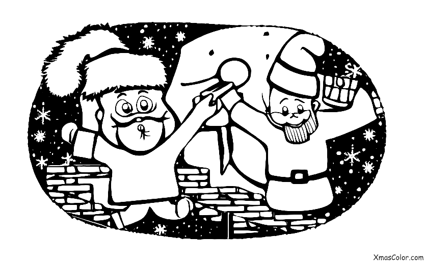 Navidad / Navidad Divertida: Santa queda atrapado en una chimenea