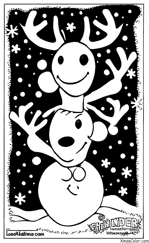 Navidad / Navidad Divertida: Un reno con una nariz roja