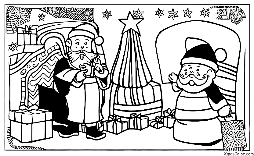 Navidad / Navidad en Asia: Santa en un tradicional kimono japonés