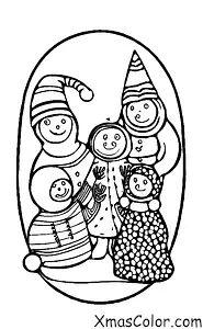 Navidad / Navidad en el campo: Una familia jugando en la nieve