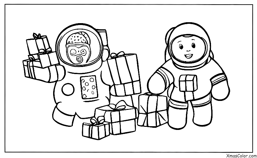 Navidad / Navidad en el futuro: Santa en un traje espacial
