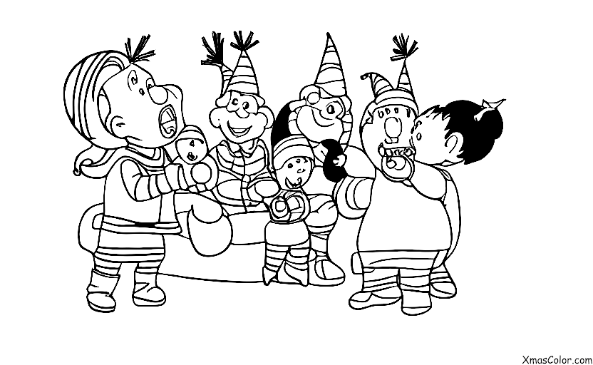 Navidad / Navidad en el pasado: Una escena de Jingle todo el camino