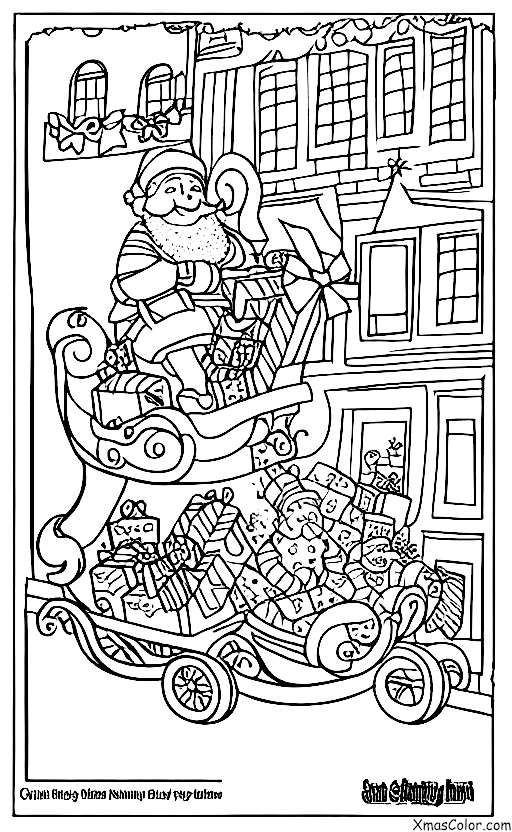 Navidad / Navidad en la ciudad: Santa montado en su trineo por las calles de la ciudad