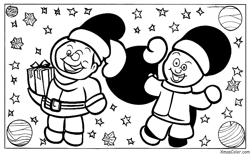 Navidad / Navidad en la luna: Santa en la luna