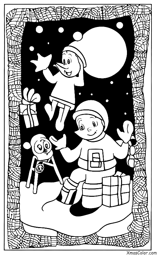 Navidad / Navidad en la luna: Santa y Rodolfo en la luna