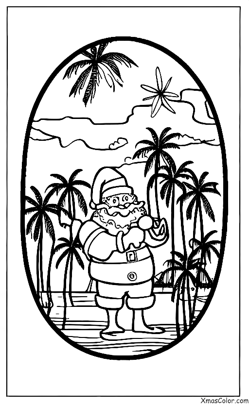 Navidad / Navidad en los trópicos: Santa en un paraíso tropical
