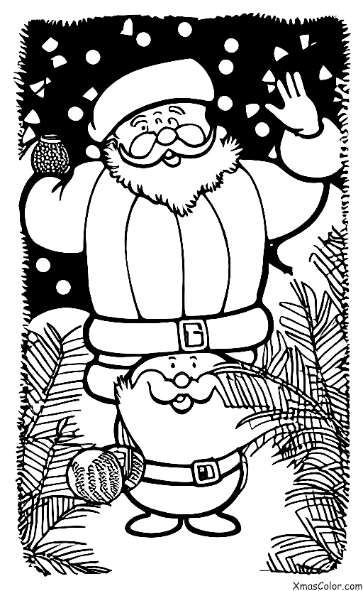 Navidad / Navidad en los trópicos: Santa en una playa tropical