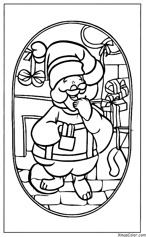 Navidad / Navidad en Sudamérica: Santa Claus deslizándose por la chimenea