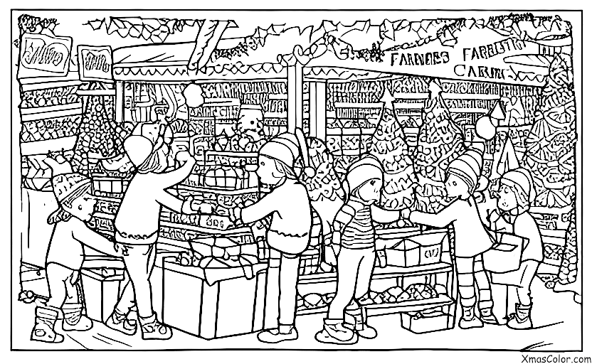 Navidad / Navidad en una granja: Mercado de los agricultores