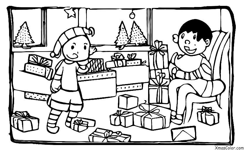 Navidad / Navidad Extraña: Un niño que se despierta para descubrir que sus regalos han sido comidos por un perro