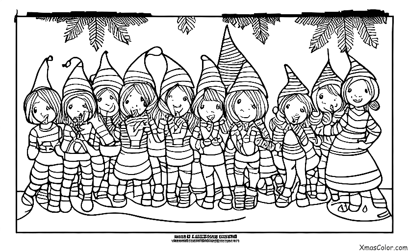 Navidad / Navidad locura: Un grupo de duendes
