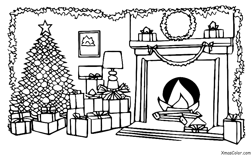 Navidad / Nieve: Chimenea