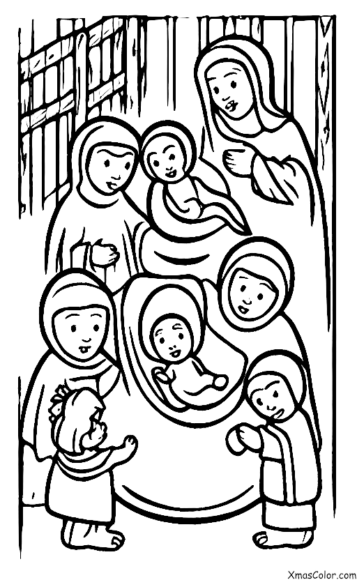 Navidad / Niño Jesús: Jesús niño con sus padres en el establo