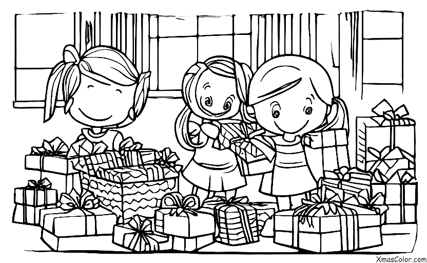 Navidad / Niños: Un niño abriendo sus regalos en la mañana de Navidad