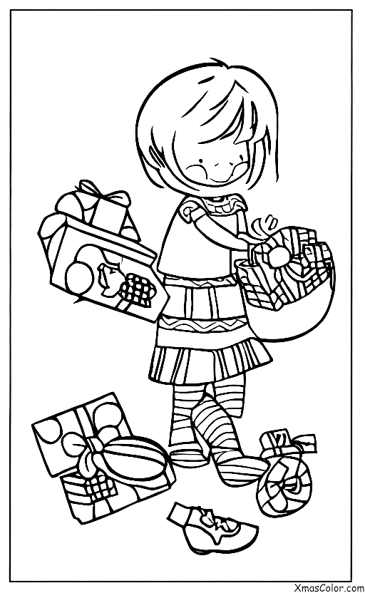 Navidad / Niños: Un niño que juega con sus nuevos juguetes