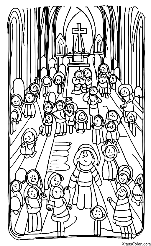 Navidad / Noche de Paz: Noche de Paz cantada en una iglesia