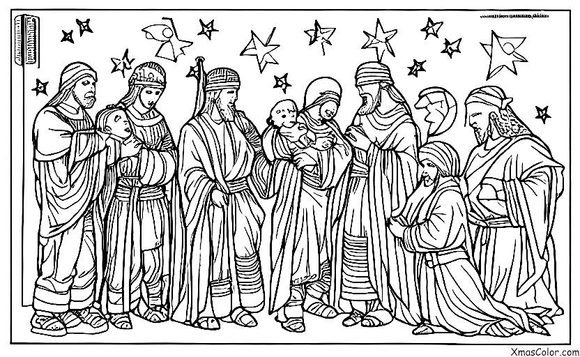 Navidad / Nosotros tres reyes: Los Tres Reyes llegando a Belén