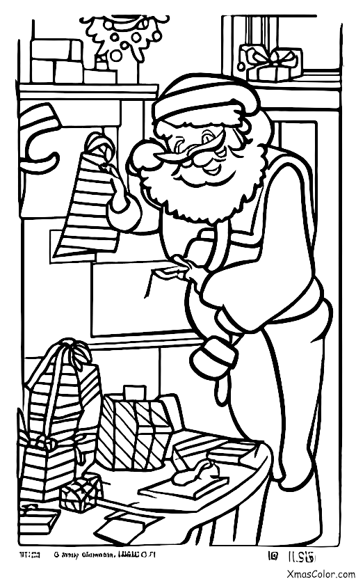 Navidad / Obras de Navidad: Santa revisando su lista