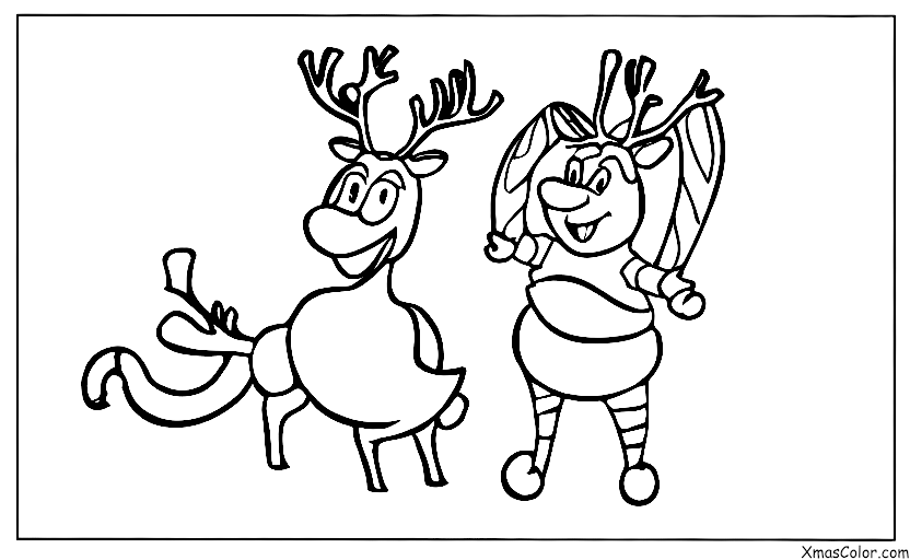 Navidad / Obras de Navidad: Un papel de Navidad sobre Rudolph