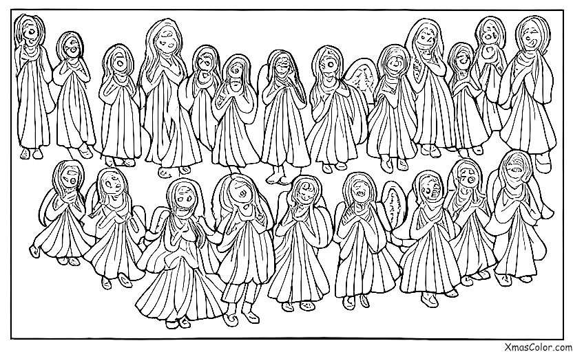 Navidad / Oh, escucha los mensajeros!: Un coro de ángeles cantando