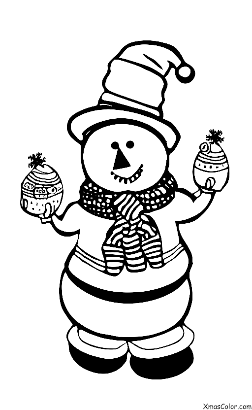 Navidad / Paisaje Invernal: Hombre de Nieve