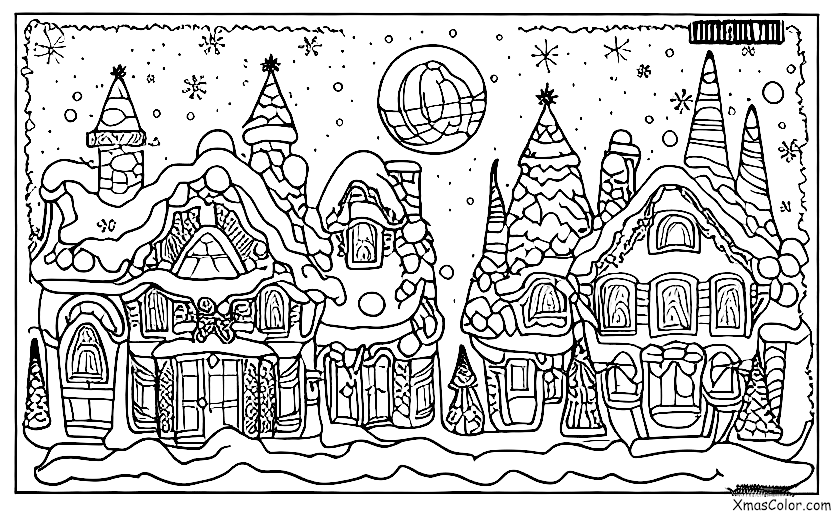 Navidad / Paisaje Invernal: Luces de Navidad