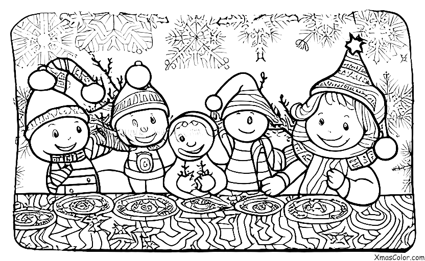 Navidad / Paisaje Invernal: Tarjeta de Navidad
